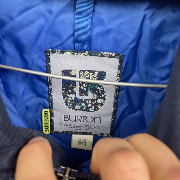 Y2K Burton Jacket Sz M Dryride Womens Blue Snowboard Ski Winter Hooded Coat - Picture 6 of 15